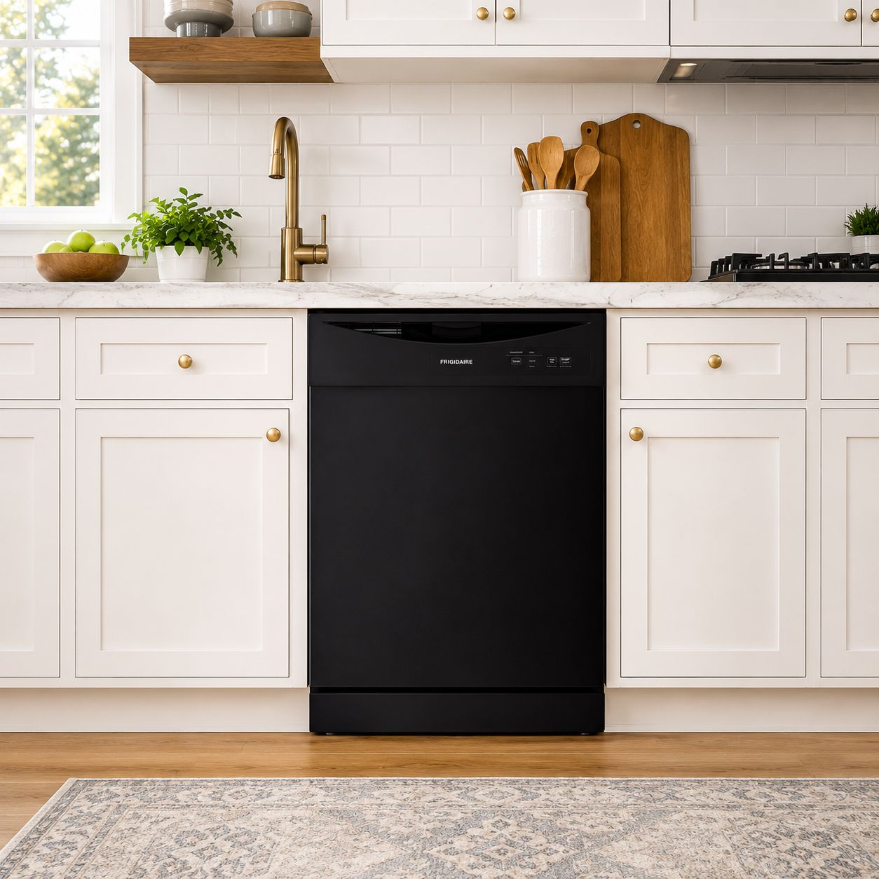 Frigidaire Tall Tub 24" Built-In Dishwasher with 5-Level Wash System, 14 Place Settings, Heated Dry in Black (FDPC4221AB)
