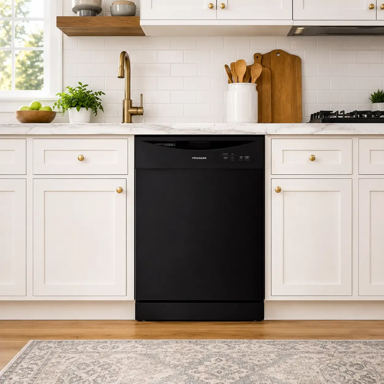 Frigidaire Tall Tub 24" Built-In Dishwasher with 5-Level Wash System, 14 Place Settings, Heated Dry in Black (FDPC4221AB)