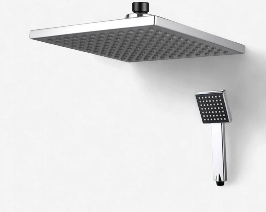 COSTWAY LED Rainfall Shower Panel with Handheld Shower &amp; Color Display