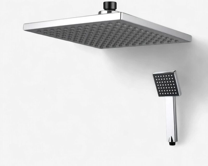 COSTWAY LED Rainfall Shower Panel with Handheld Shower &amp; Color Display