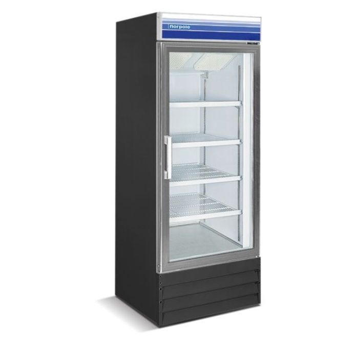NORPOLE 13 CuFt Commercial Upright Freezer in Black