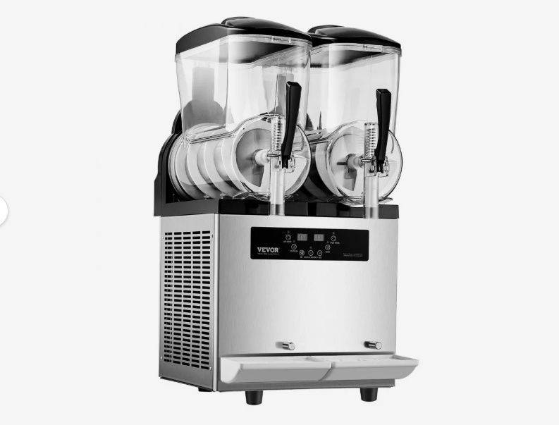 VEVOR Commercial 12L Frozen Drink and Slushy Machine Double Tank in Stainless Steel