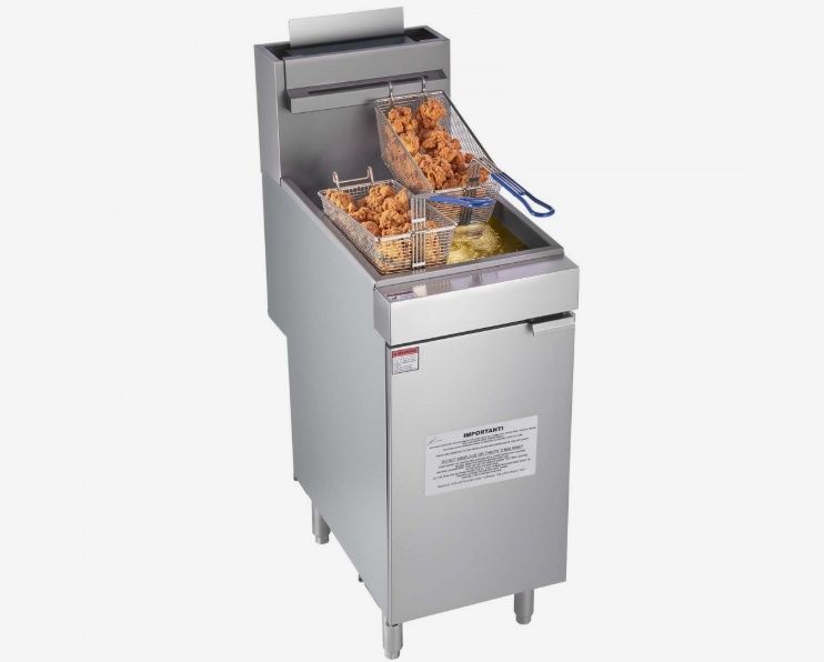 VEVOR Commercial 3-Burner Deep Fryers with Dual Baskets and Adjustable Temperature Natural Gas
