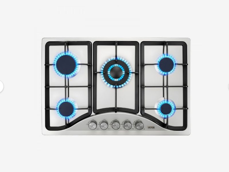 VEVOR 30" Natural Gas Cooktop, Built-in Gas Stove Top