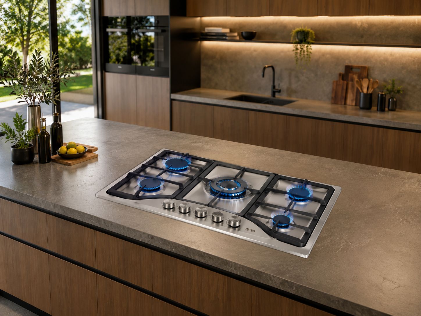 VEVOR 30" Natural Gas Cooktop, Built-in Gas Stove Top  MGBS-312B4