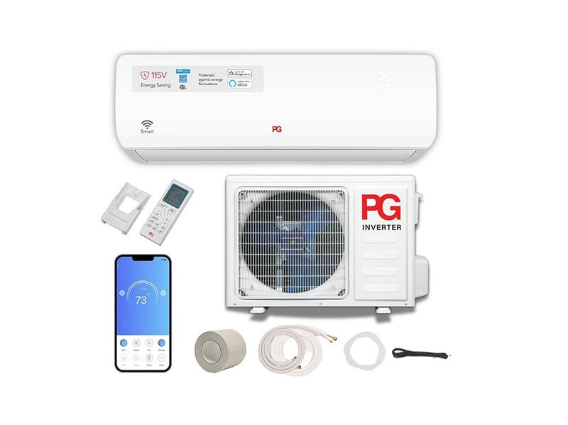PG 12000BTU Mini Split Inverter 115V/17 SEER With HEATPUMP &amp; WIFI R-32