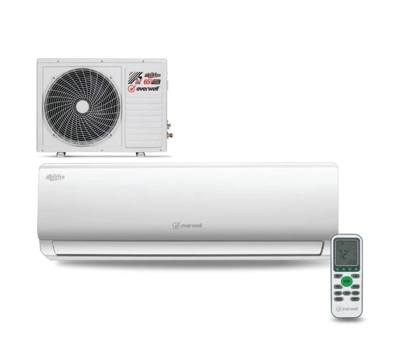 EVERWELL 12000BTU Mini Split Inverter 115V/17 SEER With With HEATPUMP &amp; WIFI R-32