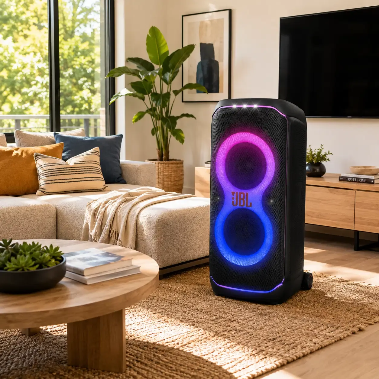 JBL PartyBox 720 Portable Party Speaker with 800W RMS JBL Pro Sound, Bluetooth 5.4 &amp; Synchronized Lightshow, IPX4 Splash-Resistant, Black