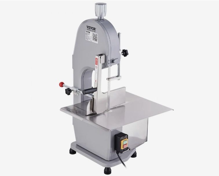 VEVOR Commercial Electric Countertop Bone Saw Machine With Adjustable Cutting Thickness