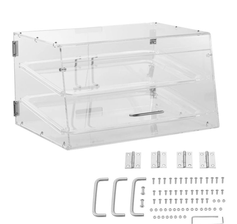 VEVOR  2-Tier Commercial Countertop Bakery Display Case, Acrylic Display Box