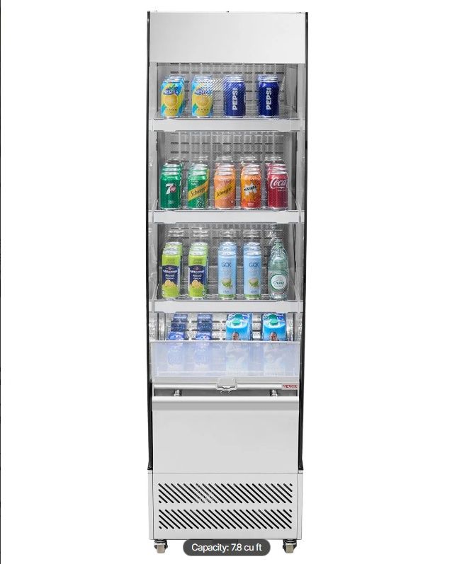 VEVOR 3 Tier Open Air Shelving Commercial Refrigerator