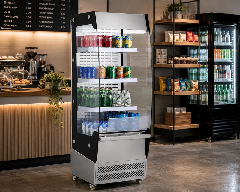VEVOR 3 Tier Open Air Shelving Commercial Refrigerator