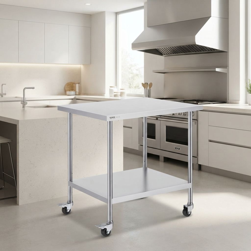 VEVOR Commercial Restaurant Kitchen Food Prep Table 30" x 36" x 38"   HETG-3036
