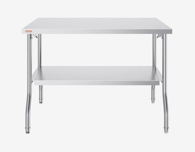 VEVOR Commercial Foldable Restaurant Kitchen Food Prep Table 48"x30"