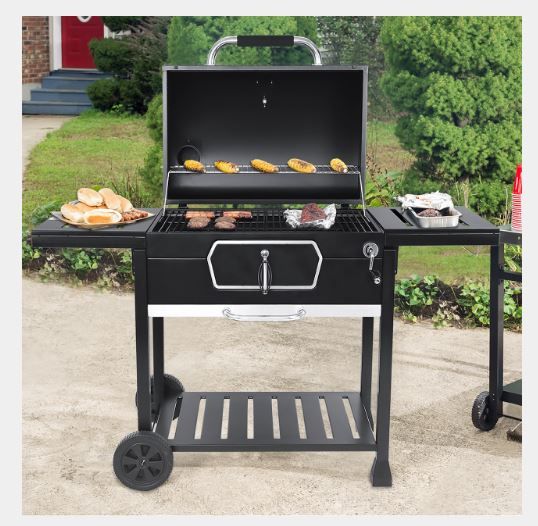 Royal Gourmet 30 in. Charcoal Grill with Cover in Black