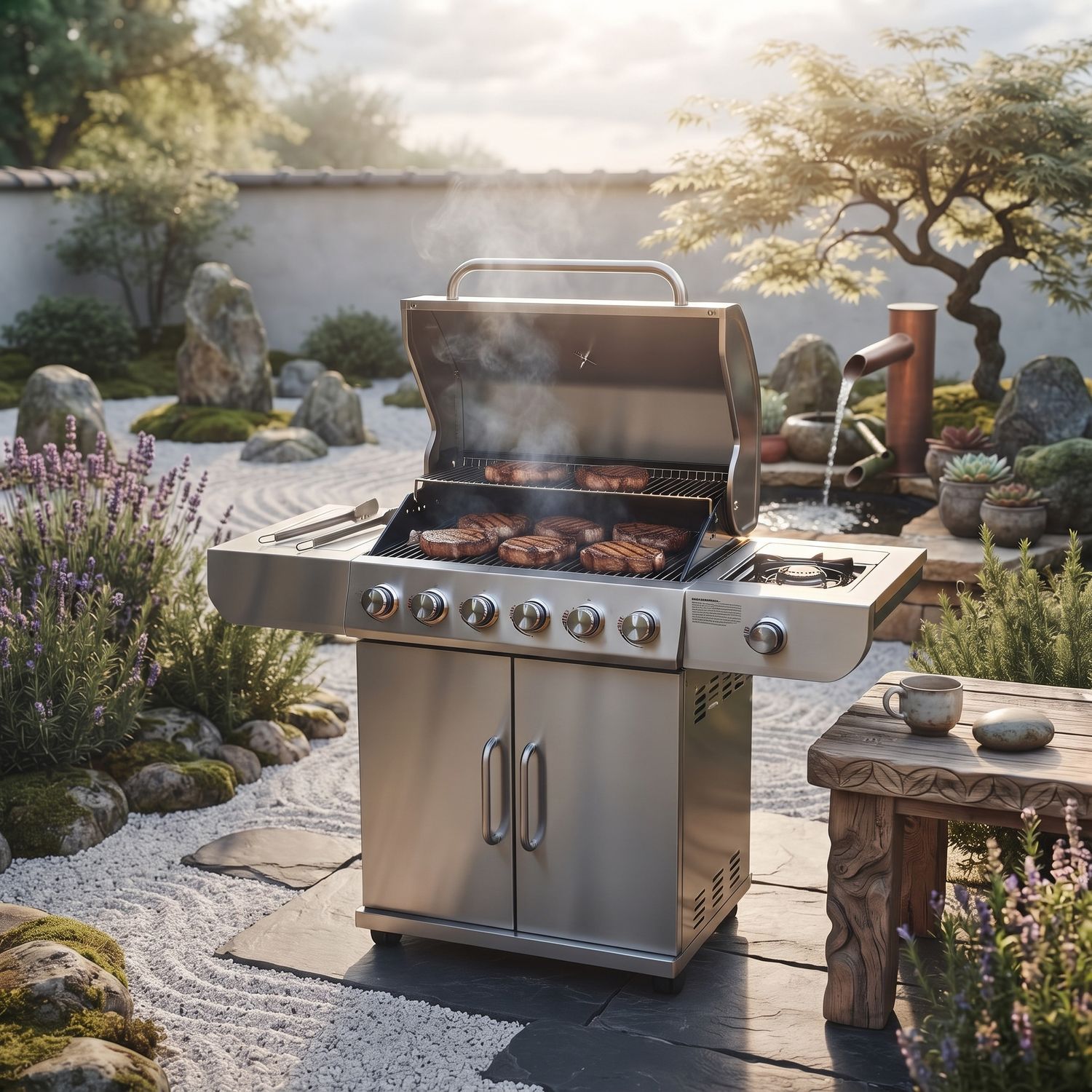 Royal Gourmet 6-Burner Gas Grill with Sear Burner and Side Burner plus Cover