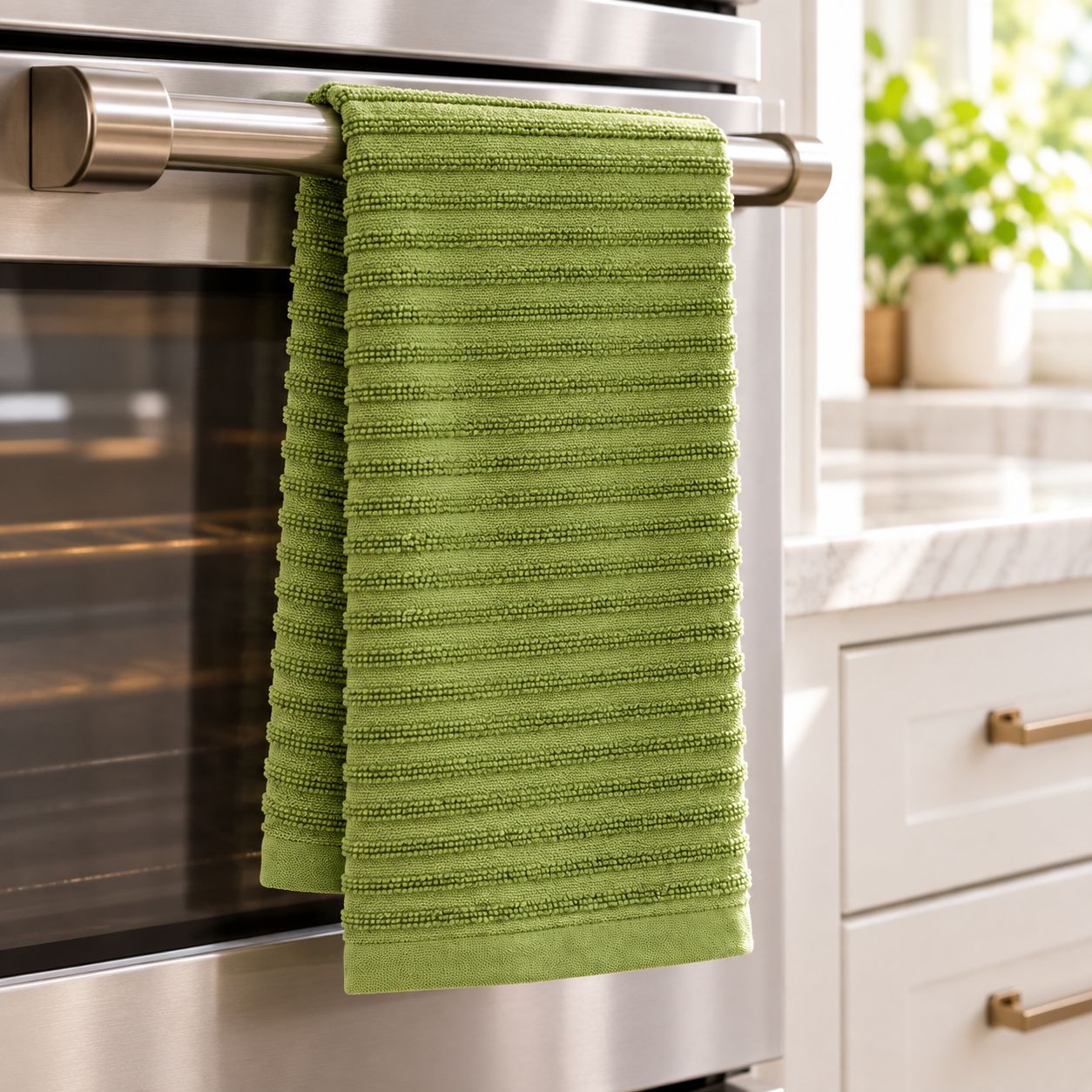 RITZ Royale Solid Terry Cotton Kitchen Towel, 18 x 28 in, Cactus Green – 1293