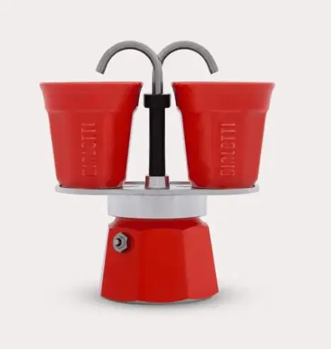 BIALETTI 2 Cup Mini Expresso Percolator, Color: Red