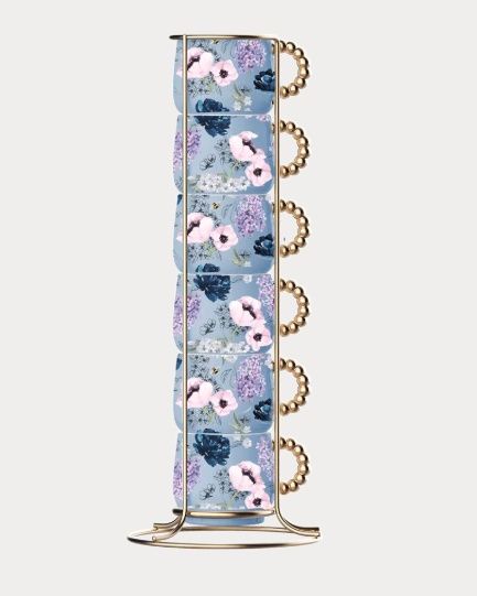 BIALETTI Stackable Bridgerton Cup Set in Blue