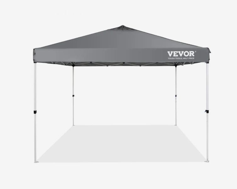VEVOR 10 x 10 ft Gazebo for Outdoor with Portable Roller Bag in Dark Gray
