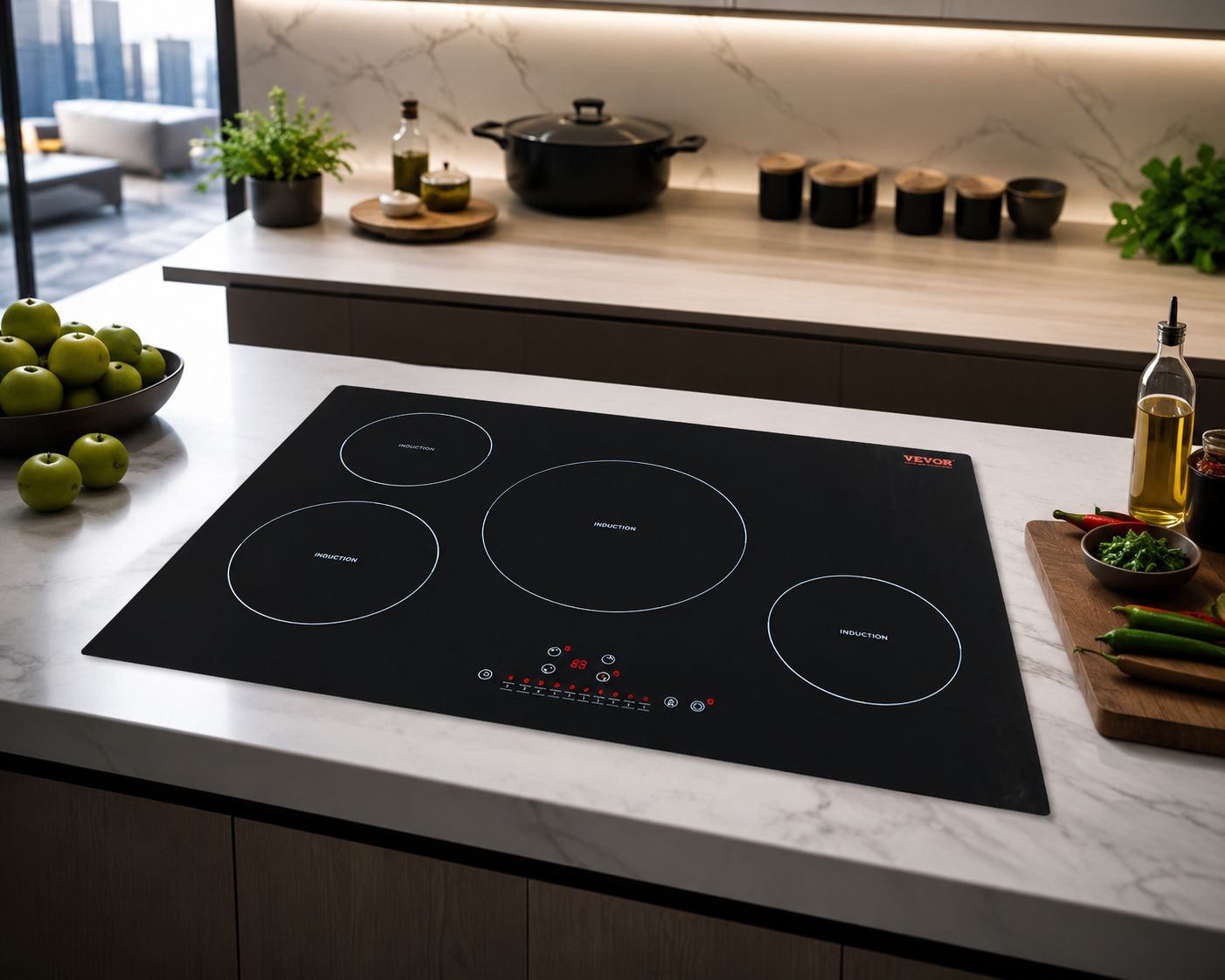 VEVOR 30'' Induction Stove Top Built-in Magnetic Cooktop LED Touch Screen    Model: LI5-28