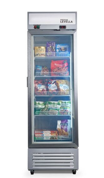 PREMIUM LEVELLA Freezer Commercial 11.6 CuFt Glass Door Display