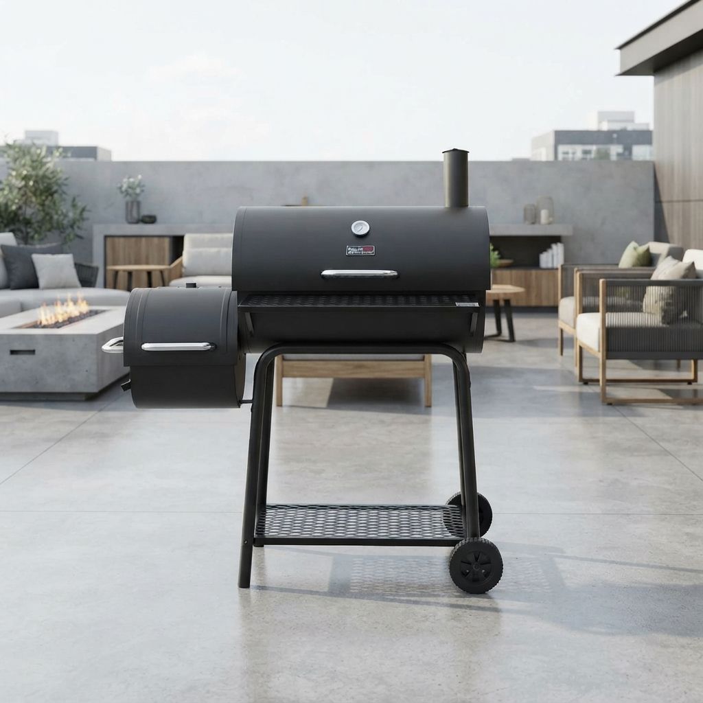 Royal Gourmet Charcoal Grill with Offset Smoker and Cover