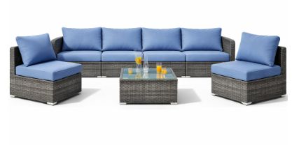 LIBRA 7 Pieces Patio Sofa Set
