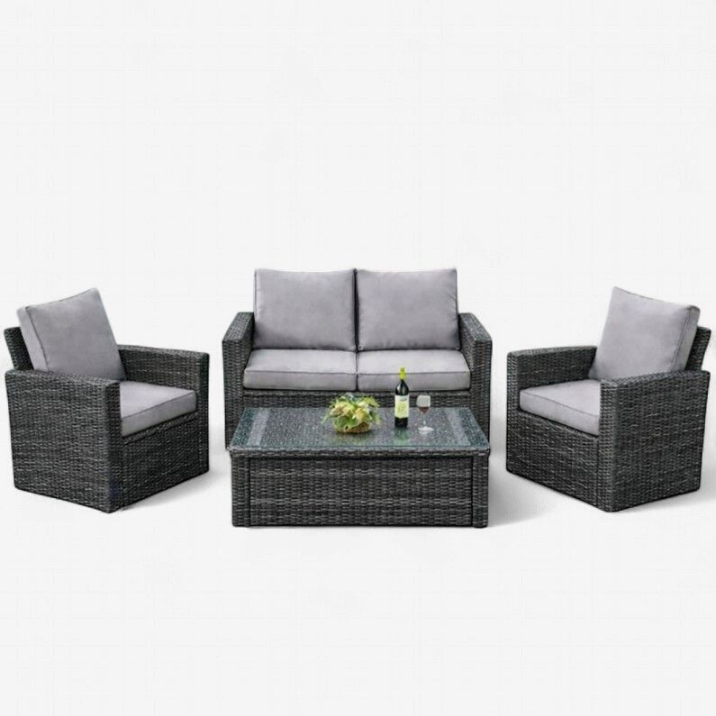 MALIBU 4 Piece Outdoor Wicker Sofa Set