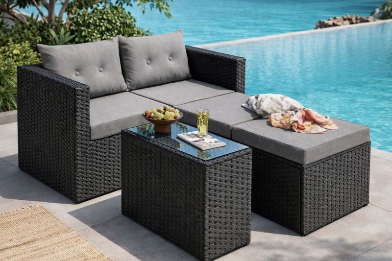 Tasmania 5-Piece Patio Conversation Set with Loveseat, Chairs &amp; Coffee Table (ATB-2512-325)