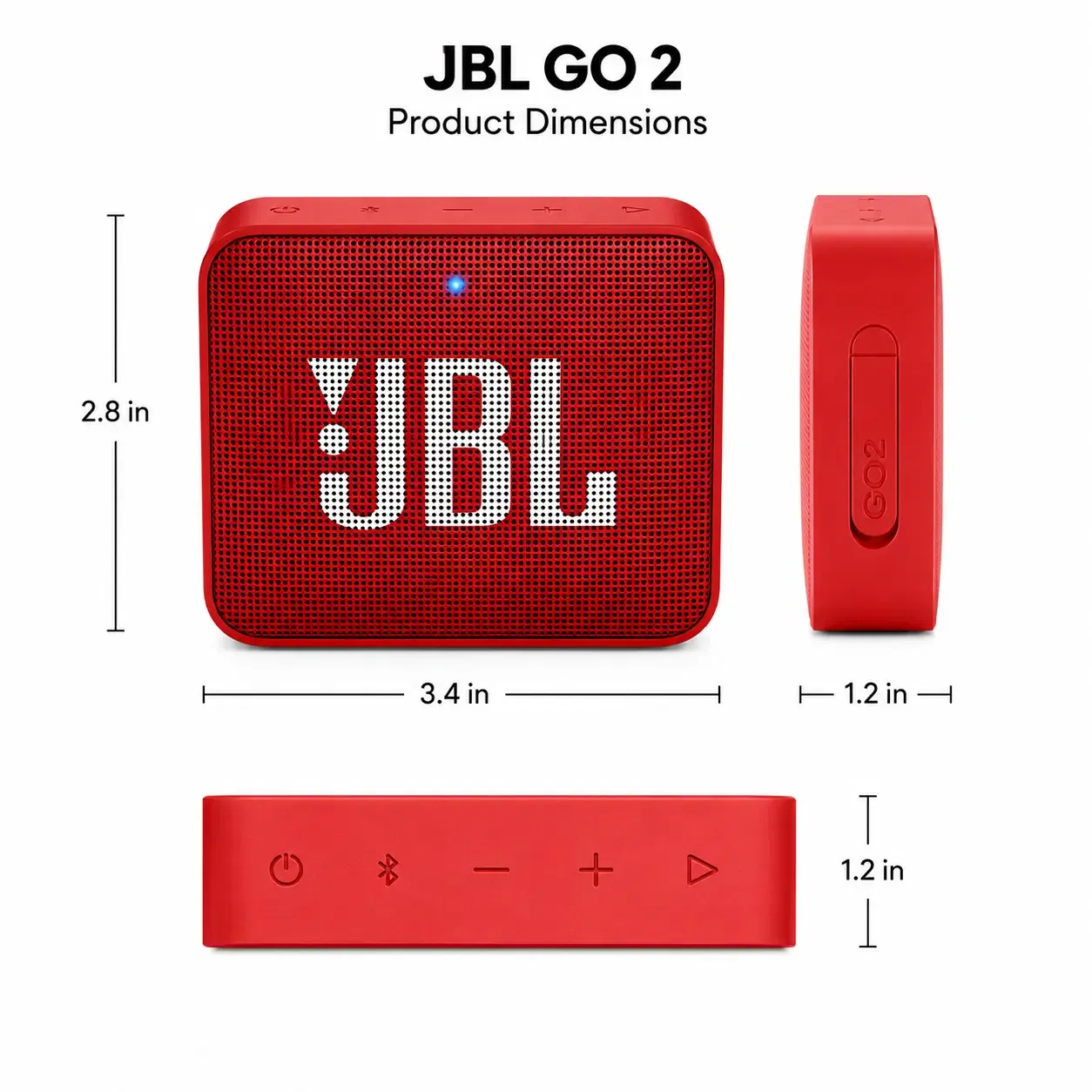 【新品/未使用】JBL GO 2@RED JBL Go 2 Portable Bluetooth Speaker in Red