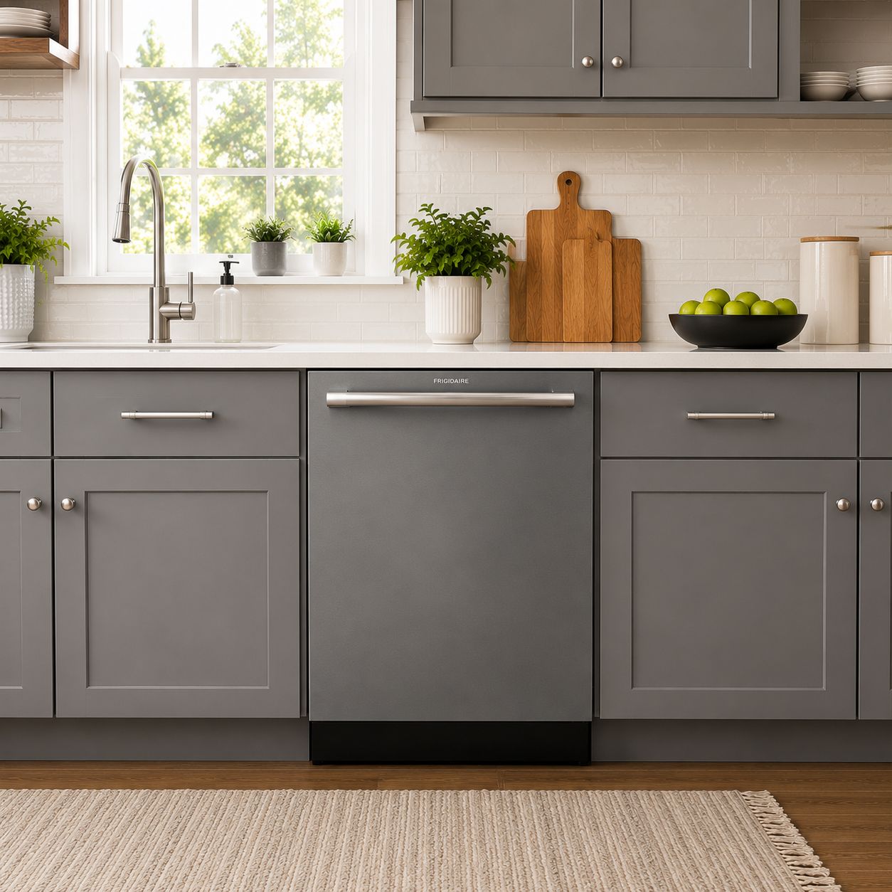 Frigidaire Gallery 24" Built-In Dishwasher with DishSense Sensor, OrbitClean Wash System, MaxBoost Dry &amp; 14 Place Settings, 52 dBA, Energy Star Certified in Gray (GDPH4515AD)