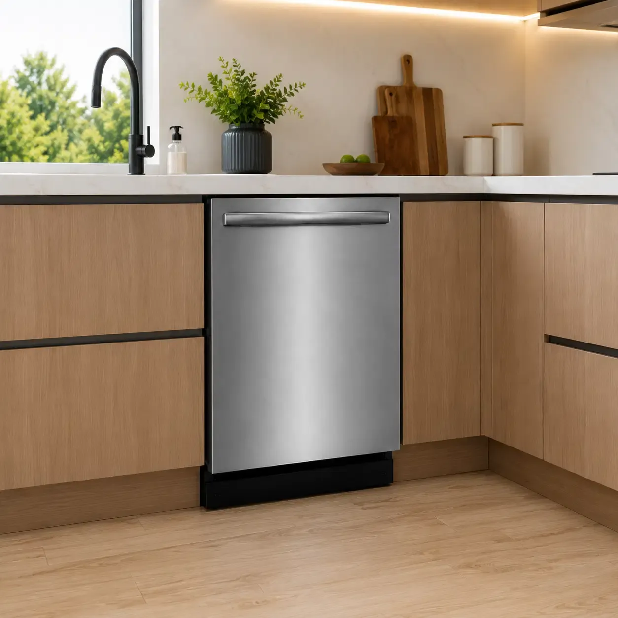 Frigidaire Gallery 24" Built-In Dishwasher – Tall Plastic Tub, 14 Place Settings, MaxBoost™ Heated Dry, OrbitClean® Wash System, Smart Soil Sensor, 52 dBA Quiet, ENERGY STAR® Certified, Stainless Stee