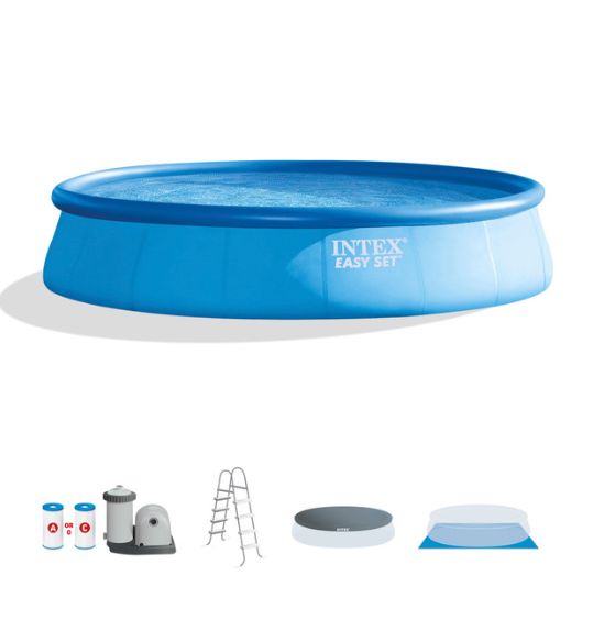 INTEX 18FT X 48IN Inflatable Pool Set