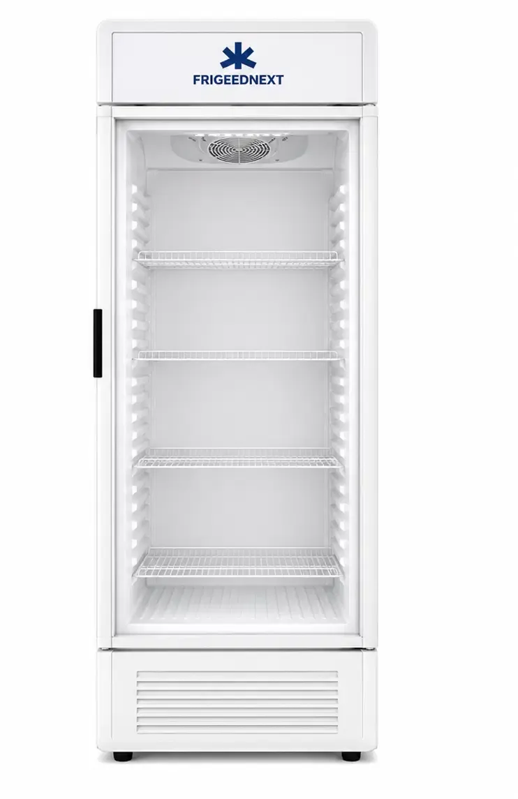 FRIGEEDNEXT 13 CuFt Single Door Display Refrigerator, Color: White