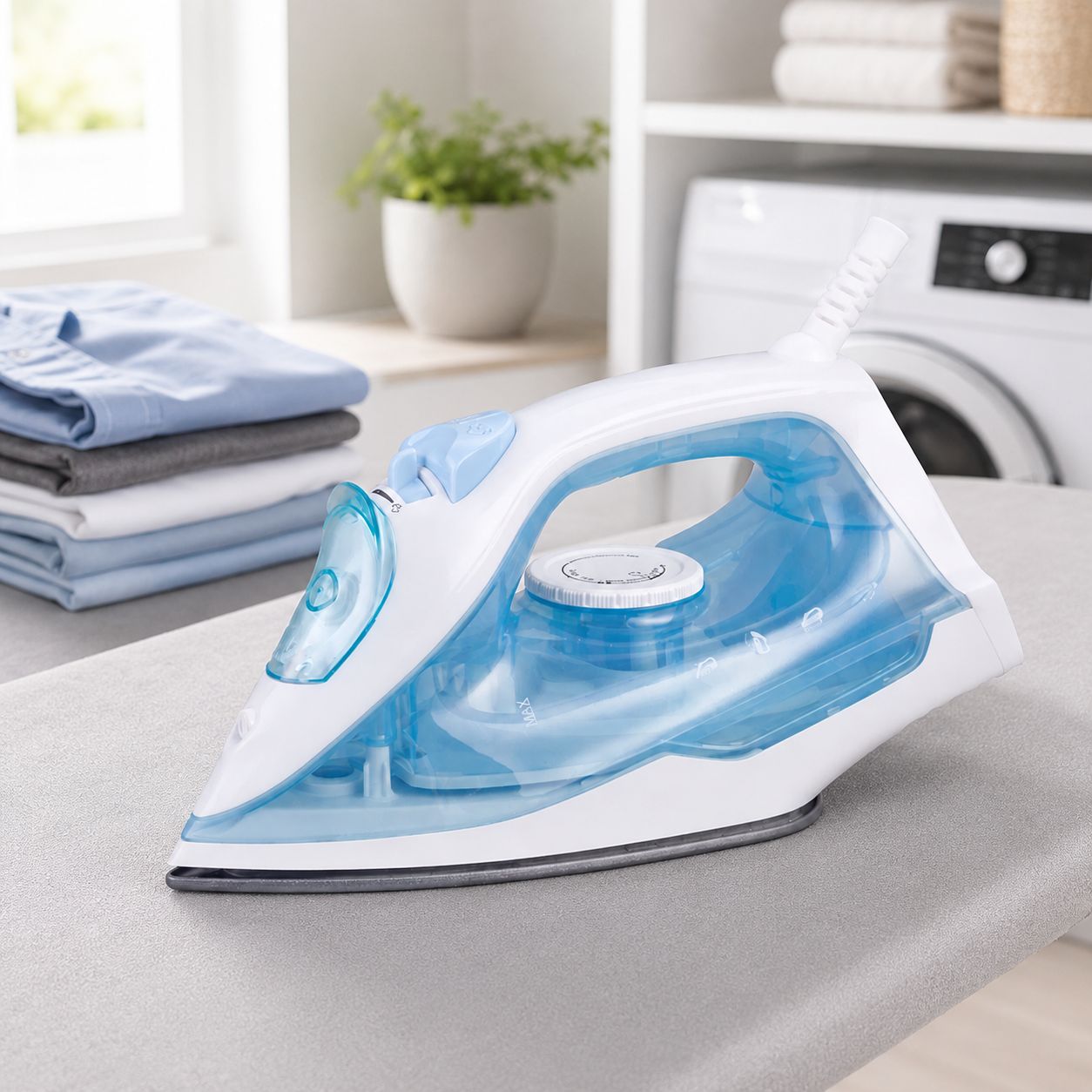 Brentwood Lightweight Steam Iron, 1200W Non-Stick with Extra Long 8FT Cord, White
