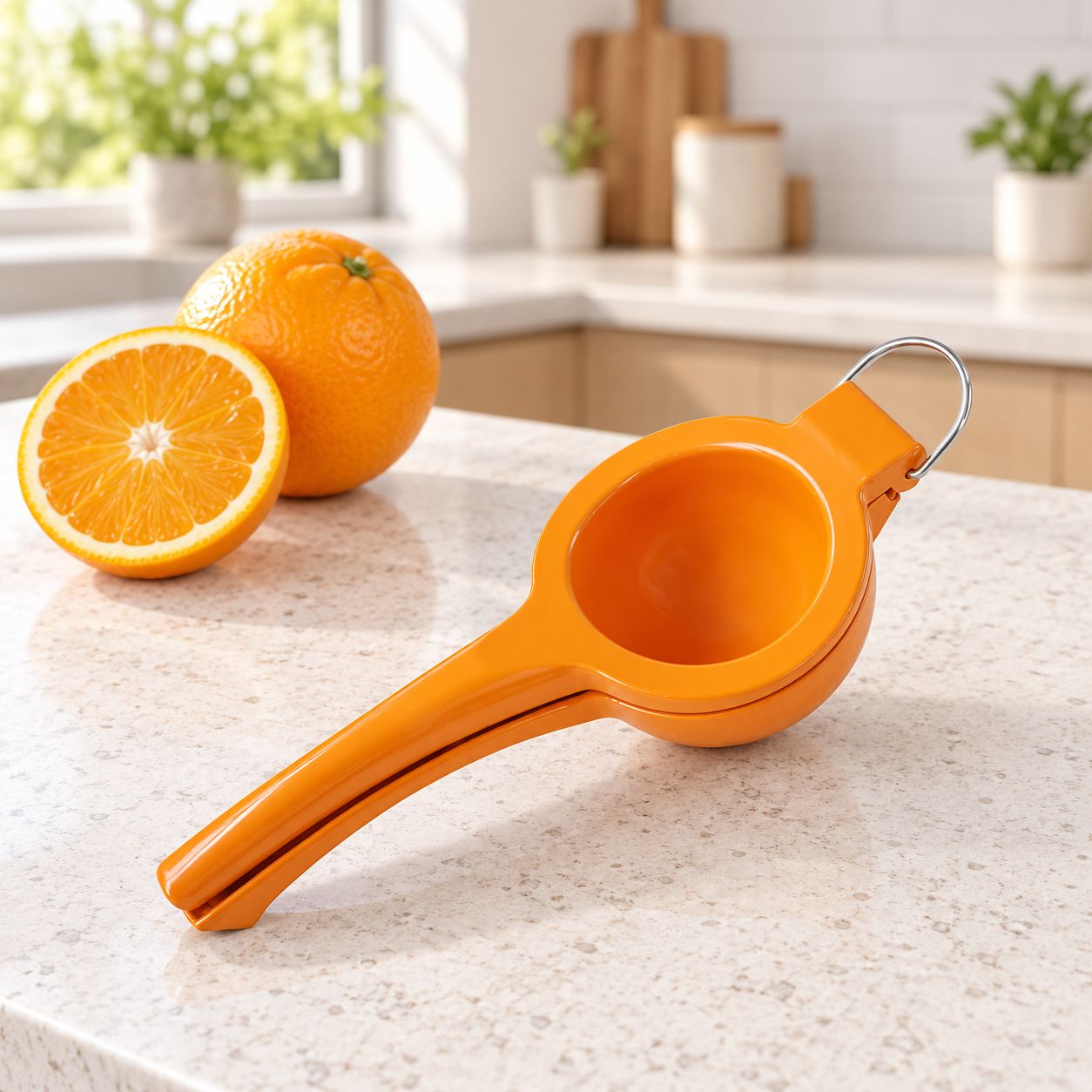 BENE CASA Manual Orange Press in Orange  BC-40853
