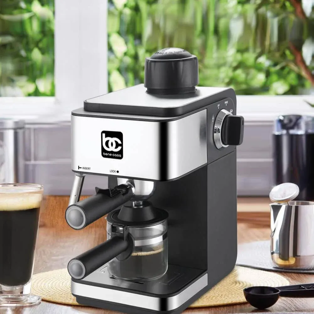 BENE CASA Slim Stainless Steel Touchscreen Espresso Machine  BC-99850