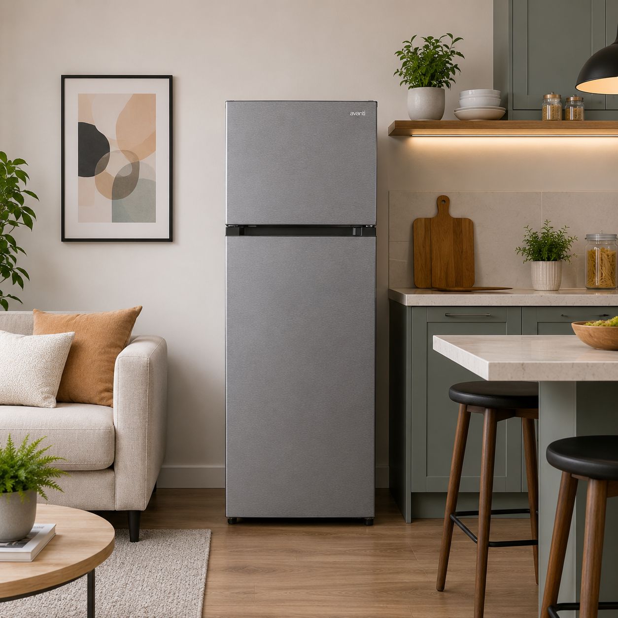 Avanti 14.6 CuFt Apartment Refrigerator Stainless Steel