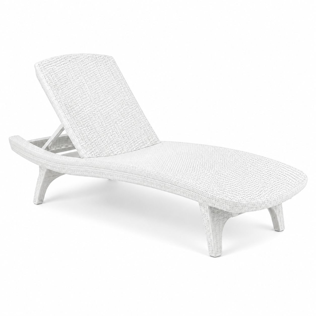 SANCHIA Solarium Rattan-Look Outdoor Chaise Lounge Sun Lounger  (10772 Expresso &amp; 12002 white), Color: White
