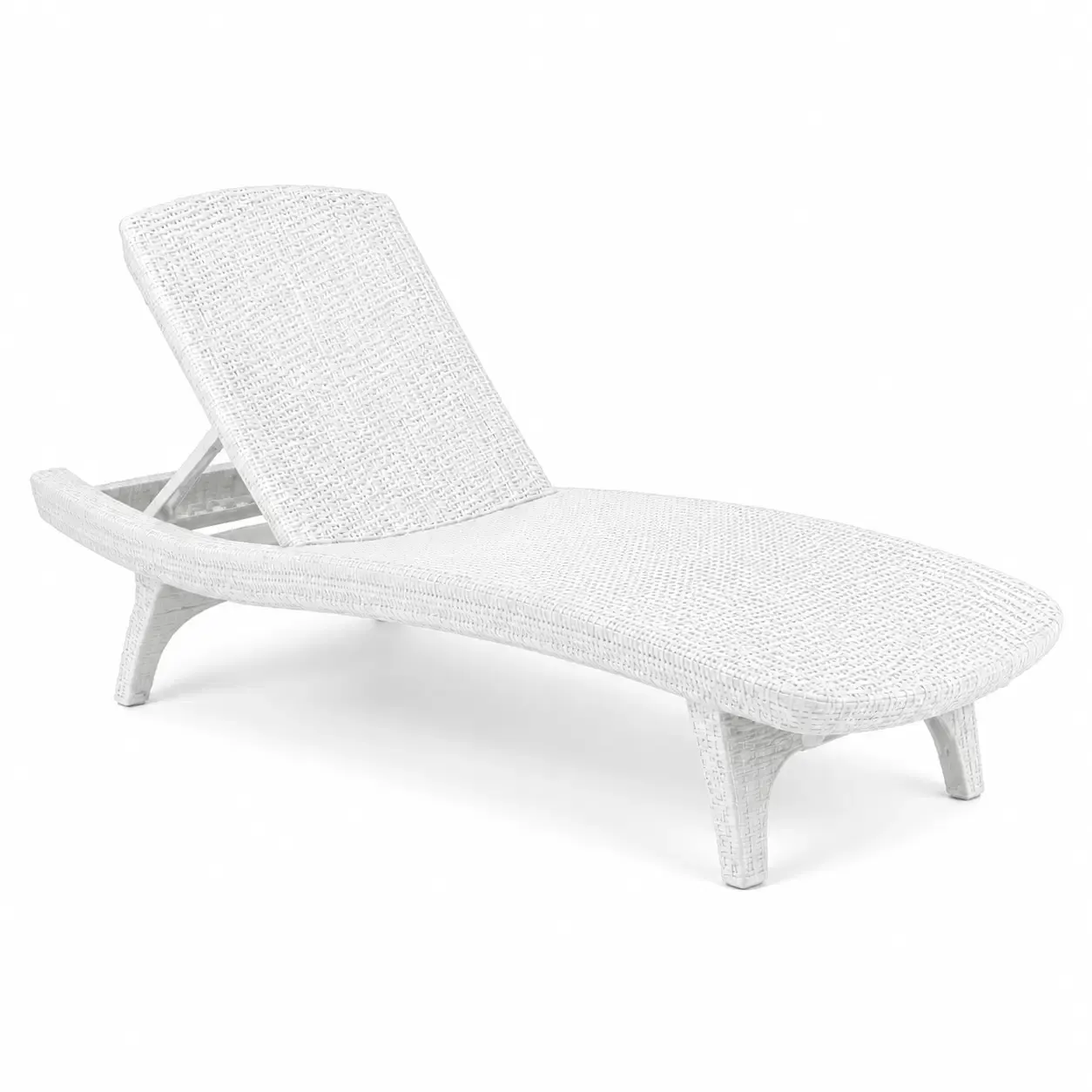 SANCHIA Solarium Rattan-Look Outdoor Chaise Lounge Sun Lounger  (10772 Expresso &amp; 12002 white), Color: White