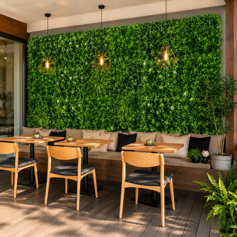 12 Pieces 20 x 20 Inch Artificial Greenery Foliage Panels with Insertable Branches   HZ10252