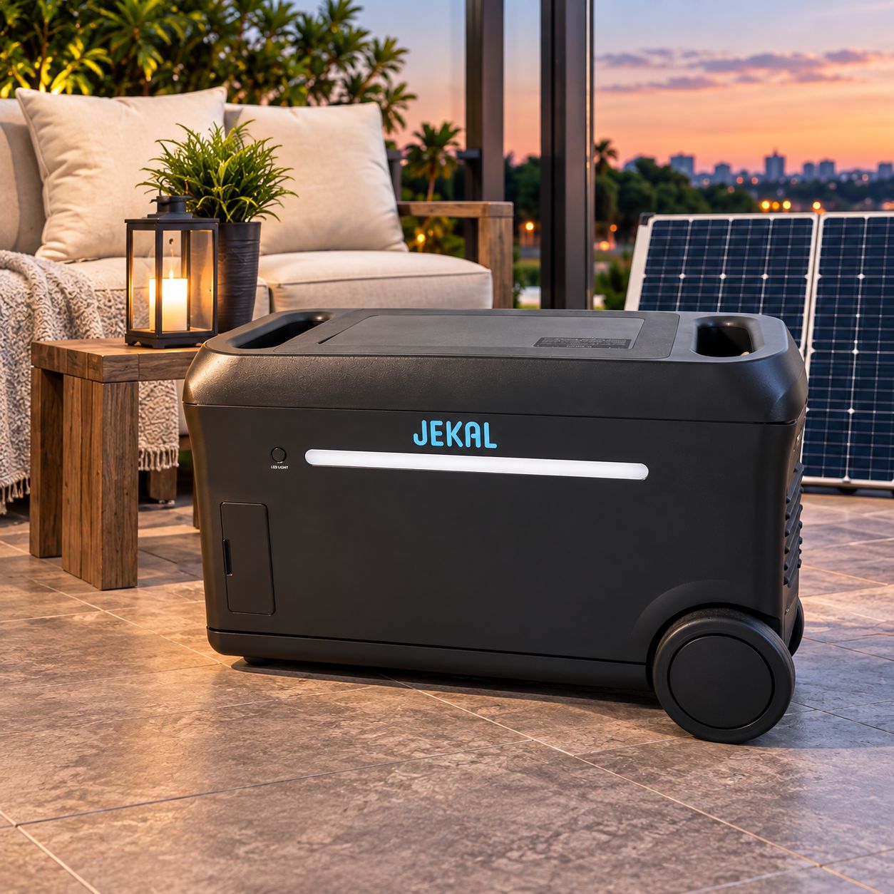 JEKAL 3000W Portable Power Station with 2560Wh LiFePO4 Battery, UPS Backup, Wi-Fi and Bluetooth App Control, Black SR03KWL-SG2-US