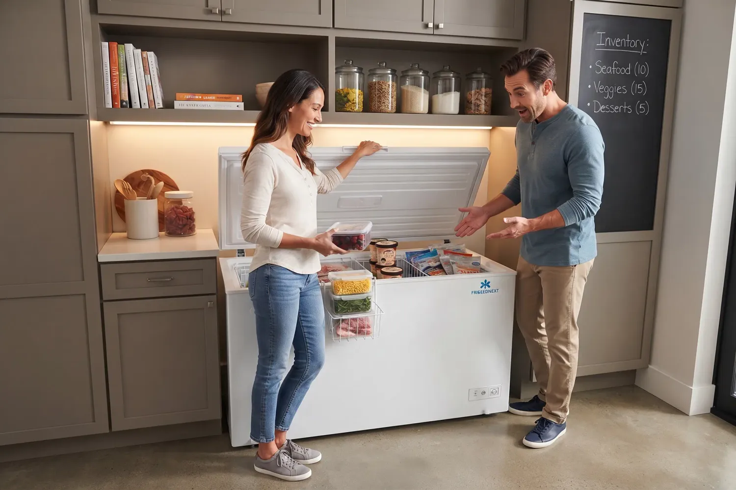 FRIGEEDNEXT 7.0 CuFt Chest Freezer FRGF007WH-DUAL