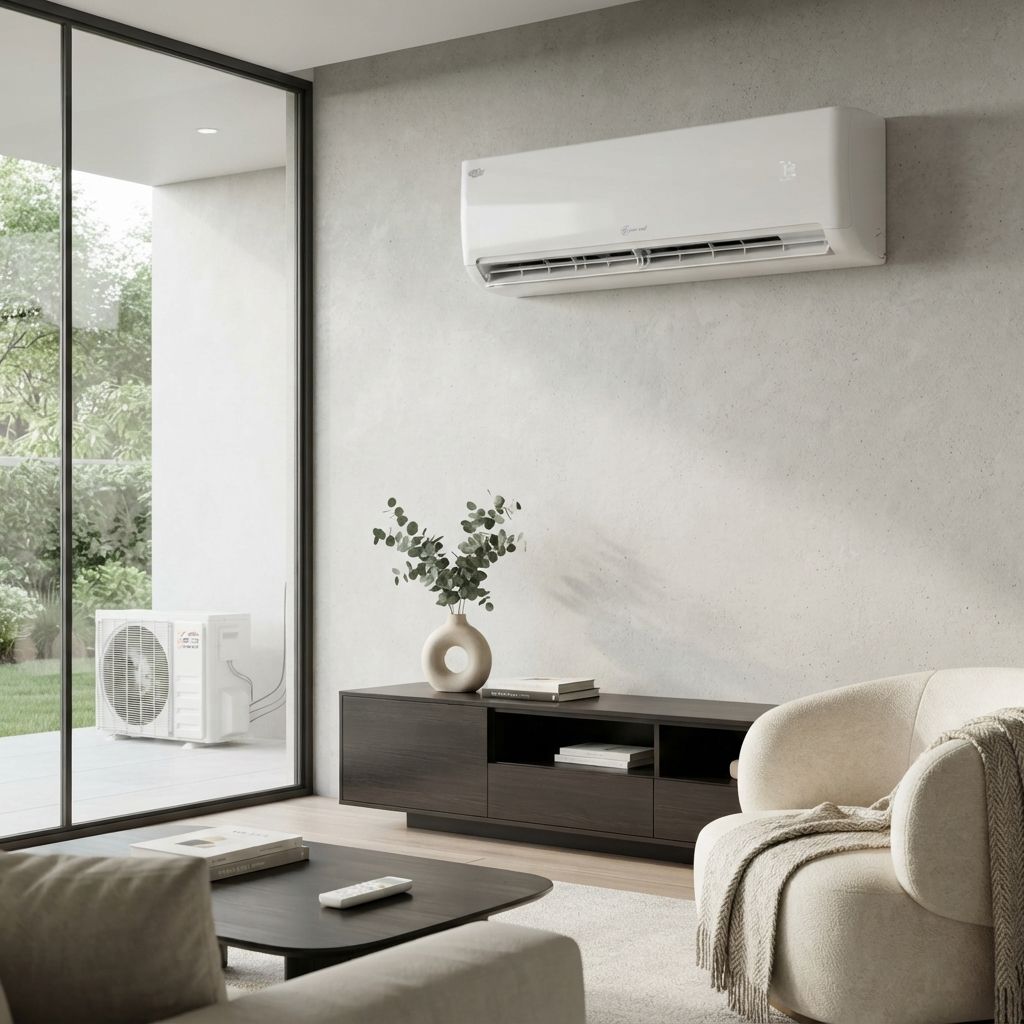 Everwell Mini Split 12,000 BTU 17 SEER2 Inverter Heat Pump with Wi-Fi, Gold Fin Coil, R32 Refrigerant, 115V - 550 Sq. Ft. Coverage (MKTH1215X-17)