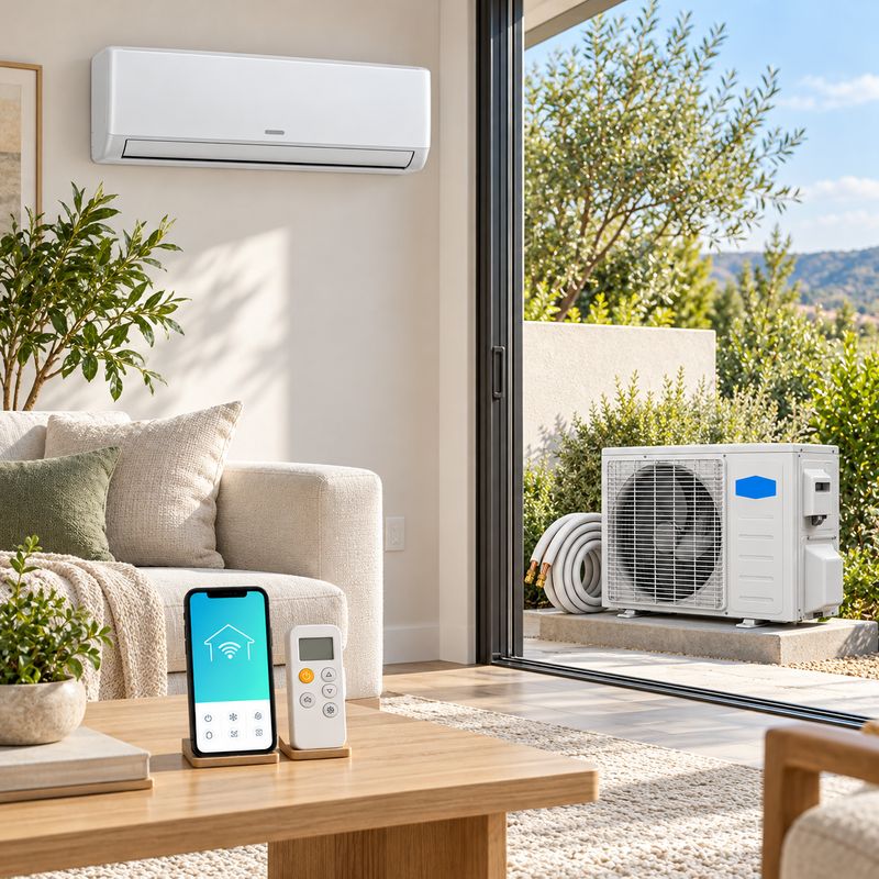 Everwell Mini Split 12,000 BTU 17 SEER2 Inverter Heat Pump with Wi-Fi, Gold Fin Coil, R32 Refrigerant, 115V - 550 Sq. Ft. Coverage (MKTH1215X-17) /Warranty directly through the manufacturer from the p