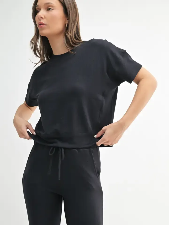 Brushed Hacci Dolman Top