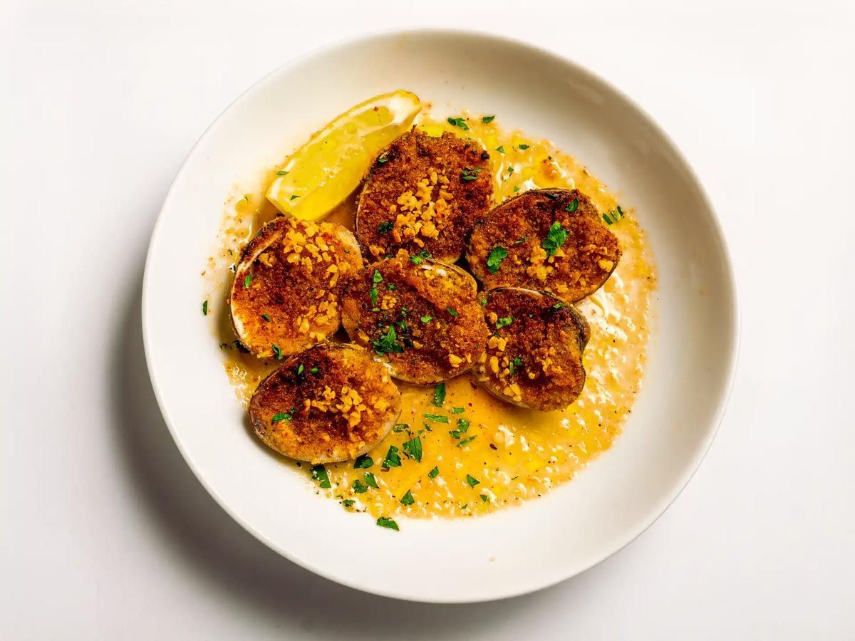 12 Baked Clams Oreganata