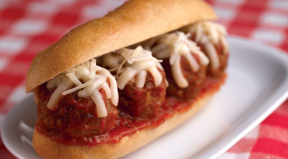 Chicken Meatball Parmigiana Hero