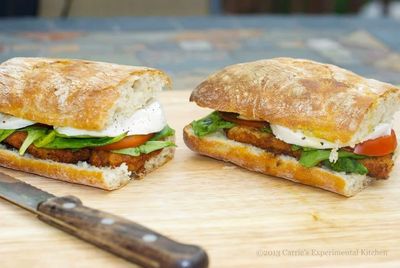 Chicken Cutlet, mozzarella, and tomato hero
